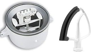 KitchenAid KSMDRTVICE3 2-Quart Ice Cream Maker & Flex Edge Beater Package Stand Mixer Attachments