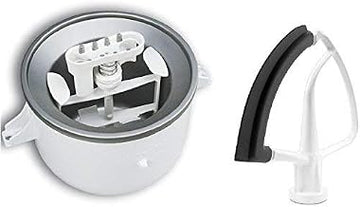 KitchenAid KSMDRTVICE3 2-Quart Ice Cream Maker & Flex Edge Beater Package Stand Mixer Attachments