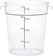 HUBERT Clear Round Food Storage Container - 7 1/4" Dia x 8 19/50" D