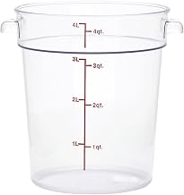 HUBERT Clear Round Food Storage Container - 7 1/4" Dia x 8 19/50" D