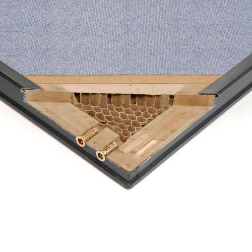 48-1/4"W x 46" H Office Partition Panel with Partial Window & Raceway by Global Industrial – Alloy Steel, Blue, Model 694755WNBL