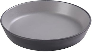 Yanco BM-508 8.5 x 1.75 in. Birmingham Melamine Dish Gray & Black - 24 oz - Pack of 24