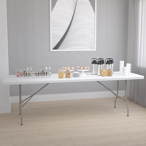 Flash Furniture Granite White / 8 feet / Standard Folding Tables