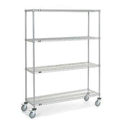 Chrome Wire Shelf Truck by Nexel – 22.5"L x 18"W x 80"H, 12-Gauge Steel, Chrome, Model C18607PCB4