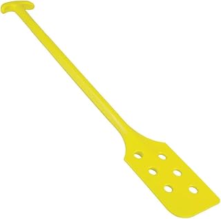 Remco - A Vikan Company 67746 Yellow Polypropylene Paddle Scraper with Holes, 13" L x 6" W, 40" OAL