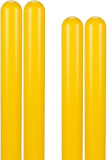 BollardGard 4" x 72" 4-Pack Round Top Bollard Cover - Innoplast (Yellow No Tape)