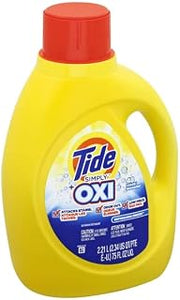 Tide Simply Plus Oxi Liquid Laundry Detergent, Refreshing Breeze, 75 oz., 48 loads, 75 Fl oz
