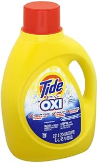 Tide Simply Plus Oxi Liquid Laundry Detergent, Refreshing Breeze, 75 oz., 48 loads, 75 Fl oz