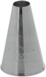 Ateco 805 Stainless Steel Cake Decorating Plain Pastry Tube, White, #5