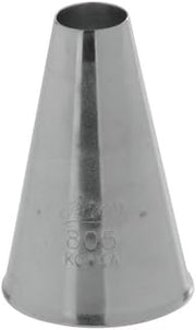 Ateco 805 Stainless Steel Cake Decorating Plain Pastry Tube, White, #5