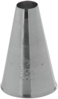 Ateco 805 Stainless Steel Cake Decorating Plain Pastry Tube, White, #5