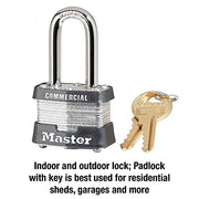 Master Lock 1 / 1 Pack / Silver Keyed Padlocks