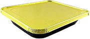 Handi-Foil 1/2 Half-Size Deep Premium Black & Gold Aluminum Steam Table Pan +Lid (pack of 10)