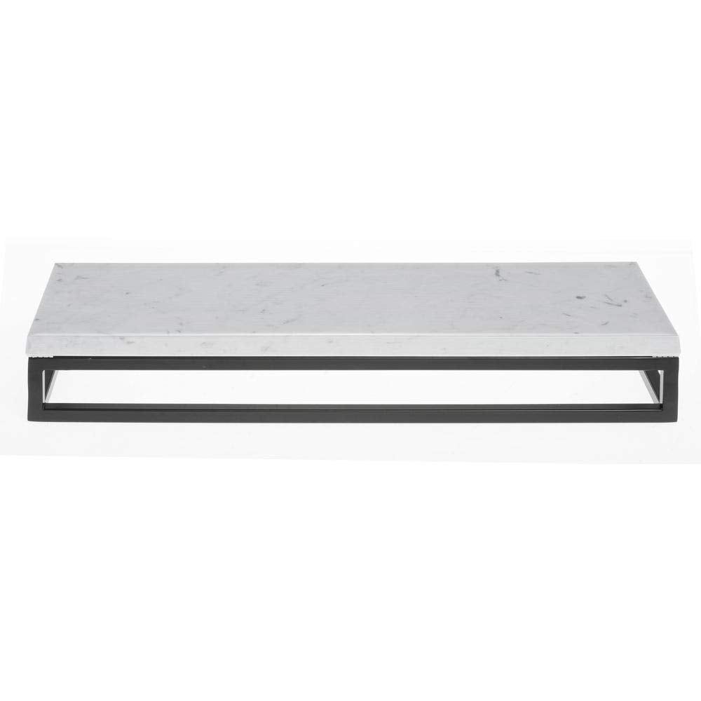 Black Display Riser with Marble Top - 3 1/5" H by HUBERT – Melamine, Black, Model 33037+34778