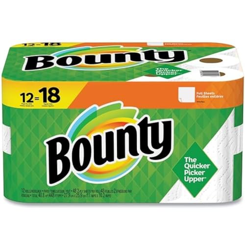 Bounty 1 / 48 Count (Pack of 12) / White Paper Towels