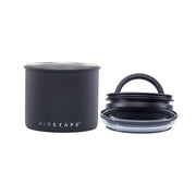Airscape Stainless Steel Coffee Canister & Scoop Bundle | Dry Goods Storage by Planetary Design – Small, 250 milliliters, Stainless Steel, Black