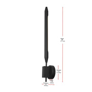 Odin LED Outdoor Wall Sconce Black by Lighting Design – 8.2", Iron, Black, Model OD401W28BK