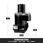 Waring WFP14SC / 3.5 Quart Food Processor Accessories / Black Food Processors