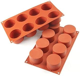 Silikomart Professional SF119 Silicone Mold, Cylinder 4.16 Ounce, 2.48 Inch Diameter x 1.57 Inch High, 8 Cavities