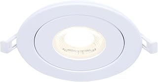 Canarm 5-Inch Led Recessed Ceiling Light, 9W Dimmable with White Finish and 5CCT Color Temp Switch, Lighting for Kitchen, Bathroom and Living Room