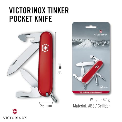 Victorinox Red / 3.6" x 1.0" x 0.6" / 12 Functions Pocket Knives & Folding Knives