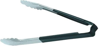 Vollrath 4781220 Jacobs's Price 12-Inch 1-Piece Tong, Stainless Steel, Black Handle