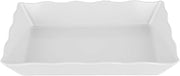 G.E.T. 13 3/4" x 9 1/2" White Milano Rectangular Melamine Display Tray