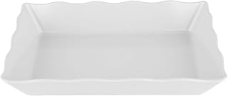 G.E.T. 13 3/4" x 9 1/2" White Milano Rectangular Melamine Display Tray