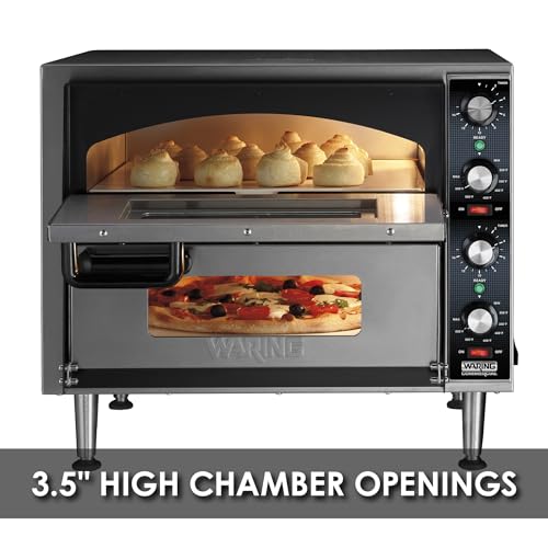 Waring Double Deck - Dual Chamber / Silver / 137.2 cubic_inches Countertop Pizza Ovens