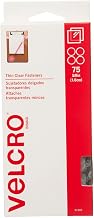Velcro Brand Self Stick Round Fasteners, Hook, Clear, 5/8in Diameter, Box of 75