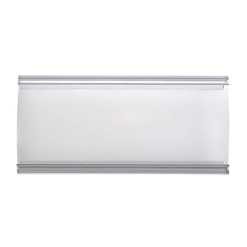 KOST KLIP Clear Open Face C-Channel Data Strip for Wire Shelving - 3" L x 1 1/4" H by KOST KLIP MANUFACTURING LTD – Vinyl, Clear, Pack of 12, Model 109061