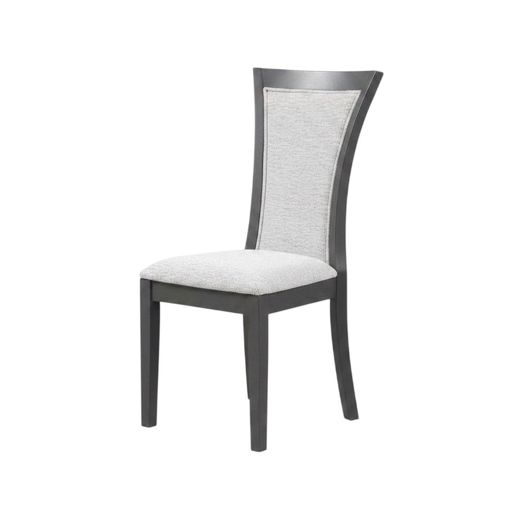 Rubberwood Dining Chair with Solid Wood Legs by Starlight Canyon Home – Wood, Grey, Pack of 2