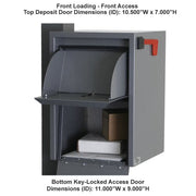 dVault Sand / 14"L x 14"W x 20"H / Industrial Wall-Mount Mailboxes