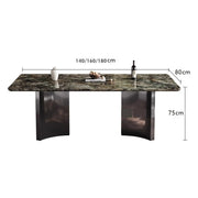 Mesa De Jantar Natural Marble Dining Table Home Rectangular Villa Restaurant Diner Table by JOYNOW – 180*80*75cm, One Color, Model 8524