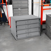 Durham Steel Compartment Box Rack by Global Industrial – 20 x 15.75 x 15, Alloy Steel, Grey, Model 493498