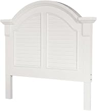 Starlight Canyon Home Oyster White Full Panel Headboard Solid, Manufactured Wood Cottage Style Pine Solids with Painted MDF Durable Cabin Bedroom Accent
