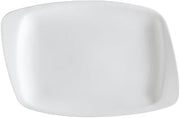 CAC China WH-13 White Pearl 11-3/4-Inch by 8-Inch by 7/8-Inch New Bone White Porcelain Rectangular Platter, Box of 12