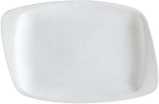 CAC China WH-61 White Pearl 15-1/4-Inch by 10-3/4-Inch by 1-Inch New Bone White Porcelain Rectangular Platter, Box of 12