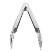 Stainless Steel Scalloped Hinged Tong - 9 1/2"L by HUBERT – medium, Stainless Steel, Silver, Model UT09H