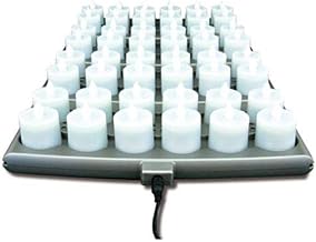 Hollowick® Platinum+™ Flameless Rechargeable Set: (48) Amber LED Candles, (4) Charging Trays, (1) Power Supply