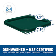 Carlisle FoodService Products 6 / Green / For 2-4 Quart Container Containers