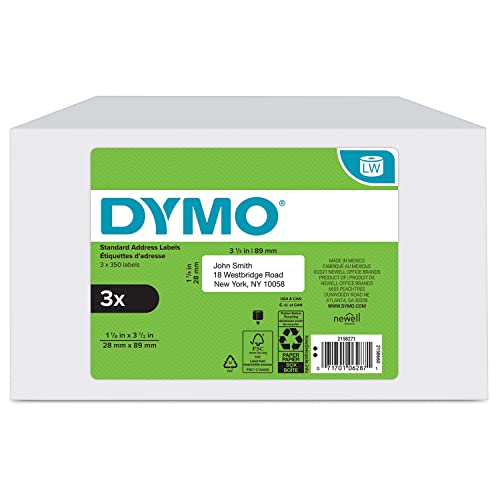 DYMO 3 Rolls / Small Mailing Address / White Address Labels