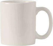 Tuxton China AMU-150 Mug, 12 oz., 3-3/8" Diameter x 4" H, C-Handle, Microwave and Dishwasher Safe, Oven Proof, Fully Vitrified, Ceramic, AlumaTux, Specialty, Pearl White, Pack of 24