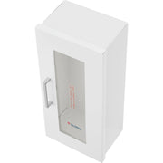 Steel Fire Extinguisher Cabinet with Breakable Glass by Global Industrial – Steel, White, Model 670597