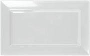 Elite Global Solutions M135RC-NW Rectangular White Melamine Platter - 13 3/4 L x 8 1/4 W x 1 1/8 H