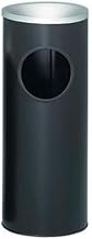 Witt Industries 3000BK Steel 3-Gallon Urn Ash-N-Trash Receptacle with Galvanized Liner, Round, 10" Diameter x 25" Height, Black