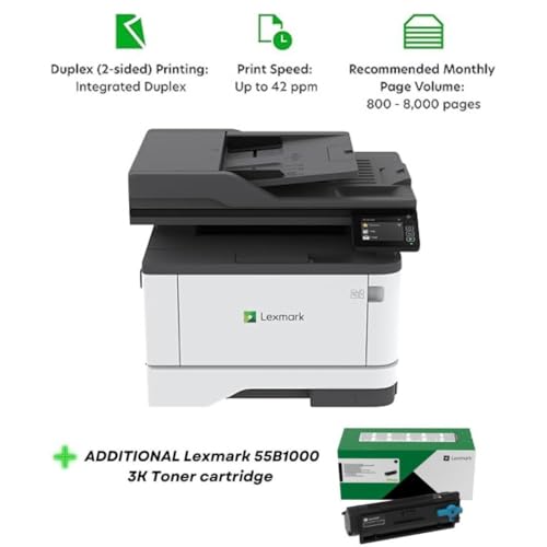 Lexmark PRINTER / BLACK GREY / Printer + Black Toner Laser Printer Paper