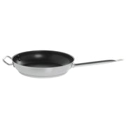 Nonstick Fry Pan with Helper Handle Stainless Steel - 12 1/2" Dia x 2 1/5" H by HUBERT – 12.5 inches, Stainless Steel, Silver, Model 153200N