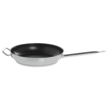 Nonstick Fry Pan with Helper Handle Stainless Steel - 12 1/2" Dia x 2 1/5" H by HUBERT – 12.5 inches, Stainless Steel, Silver, Model 153200N