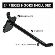 Azar Displays Pegboard + Hooks / Black / 8 inches (W) x 8 inches (D) x 20 inches (H) Display Racks